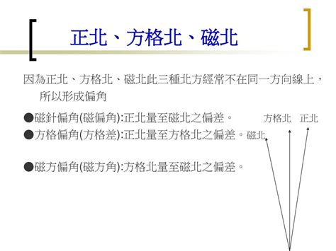 正北 磁北 方格北 八卦意義